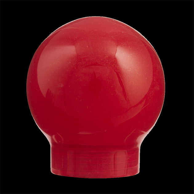 Klot glas röd 21,5mm gänga